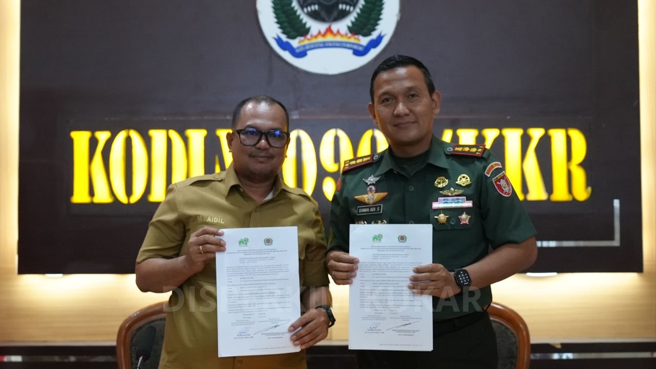 Disperkim dan Kodim 0906/KKR Melakukan Penandatanganan MoU Program Rehabilitasi RTLH